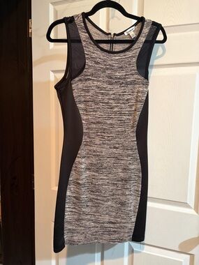 Sleeveless Gray & Black Dress
